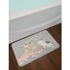 Girl Little Puppy Bath Mat