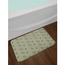 Fisherman Boat and Trouts Bath Mat