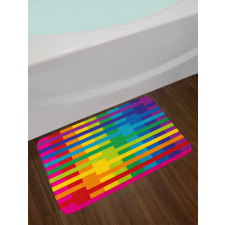 Vibrant Tones Multicolored Bath Mat