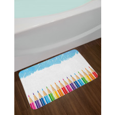 Multicolor Gradient Pencils Bath Mat