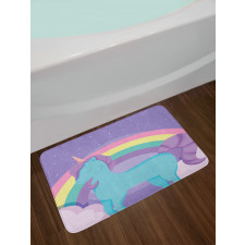 Nursery Rainbow Pony Art Bath Mat