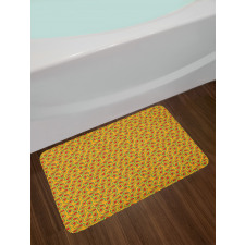 Abstract Oriental Art Motif Bath Mat