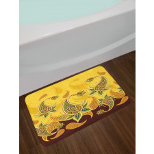 Turkish Floral Ornaments Bath Mat