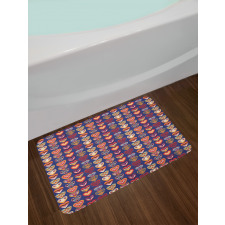 Colorful Hearts Art Bath Mat