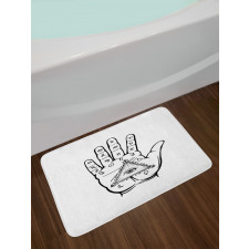 Psychic Hand Magic Eye Bath Mat