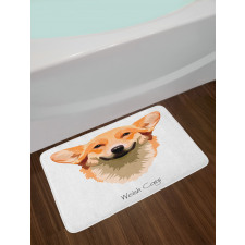 Friendly Funny Welsh Dog Art Bath Mat