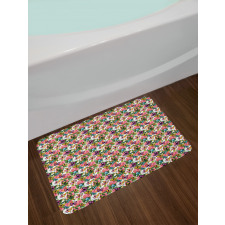 Tender Flowers Pattern Bath Mat