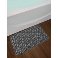 Monotone Garden Artwork Bath Mat