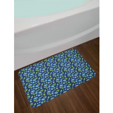 Vibrant Burgeoning Bath Mat