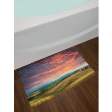 Tuscany Cypress Trees Bath Mat