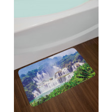 Waterfall Tropical Plant Bath Mat