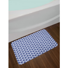 Eastern Art Flowers Pattern Bath Mat