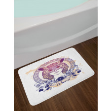 Greekic Owl Woman Bath Mat