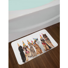 Party Animals in Hats Bath Mat