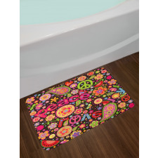 Hippie Paisley Leaves Bath Mat