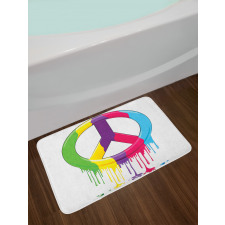 Peace Themed Bath Mat