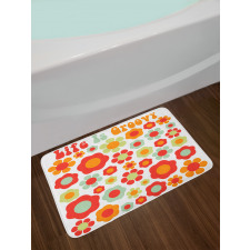 Colored Art Dated Style Bath Mat
