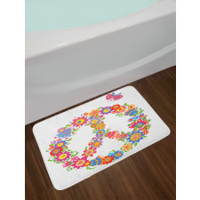 Peace Equality Flower Bath Mat