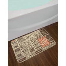Pack Old Advertising Bath Mat