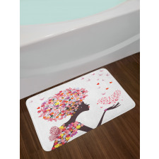 Butterflies Blossoms Bath Mat