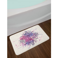 Motif Grunge Splashes Bath Mat