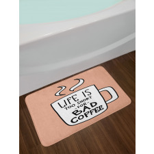 Coffee Lover Mug Concept Bath Mat