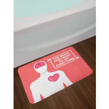 Human with Words Bath Mat