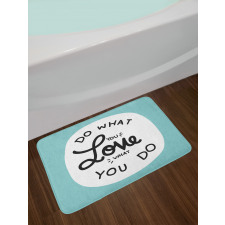 Positive Simple Wording Bath Mat