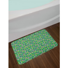 Banana Leaves on Modern Bath Mat