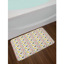 Scrapbook Geometric Squares Bath Mat