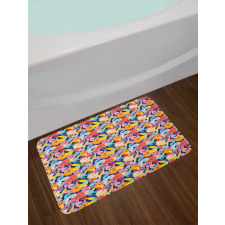 Vivid Spiral Funny Curls Bath Mat