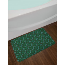 Growth Jungle Leaves Motif Bath Mat