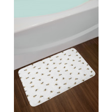 Flying Insects Pattern Bath Mat