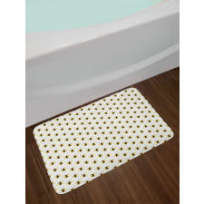 Silhouettes on Hexagons Bath Mat