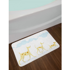 Simplistic Cheery Dogs Bath Mat