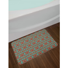 Ethnic Colorful Quirky Art Bath Mat