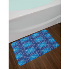 Abstract Floral Blossoms Bath Mat