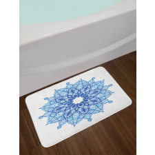 Ethnic Ornament Flower Bath Mat