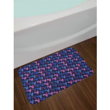 Polygonal Cocktail Art Bath Mat