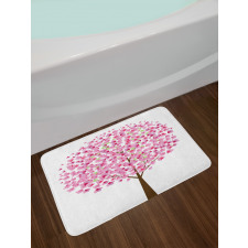 Simple Cherry Tree Blossom Bath Mat