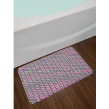 Vibrant Tone Circles Motifs Bath Mat