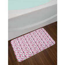 Perfume Lipstick Makeup Bath Mat