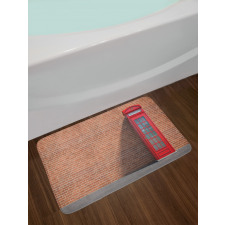 Telephone Kiosk Bricks Bath Mat