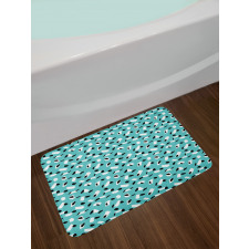 Quirky Brushstrokes Bath Mat