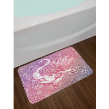 Eastern Elephant Zentangle Bath Mat