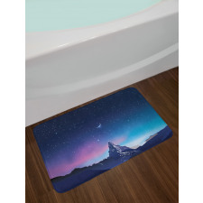 Aurora Borealis Mountain Bath Mat