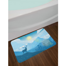 Mountain Fauna Sunrise Bath Mat