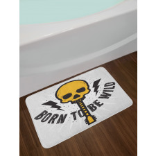 Born to Be Wild Words Bath Mat