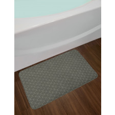 Funky Wavy Dotted Lines Bath Mat