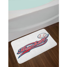 Baseball Ball Sports Bath Mat